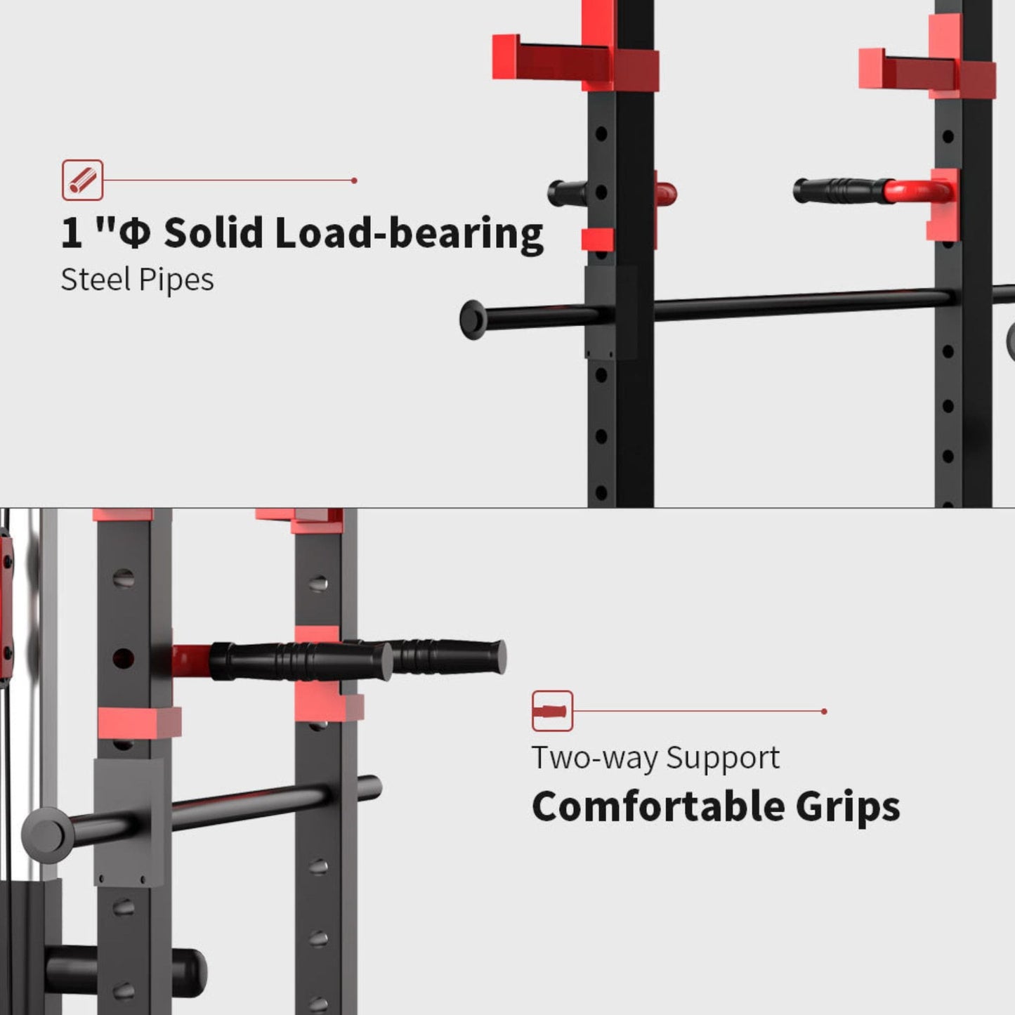 Multi-Functional Barbell Rack Squat Cage with Weight Bench
