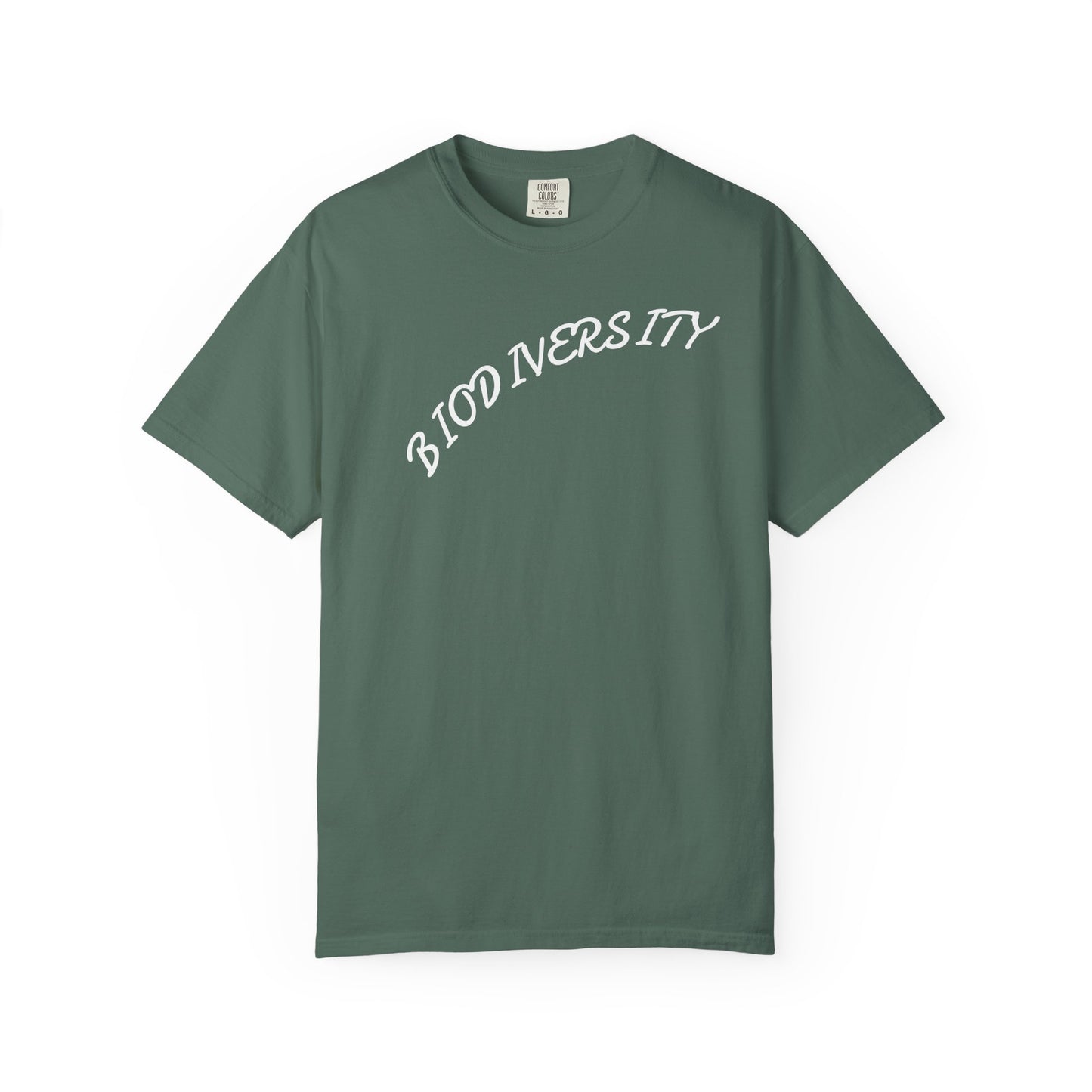 Biodiversity Graphic T-Shirt — Retro Script Conservation Tee