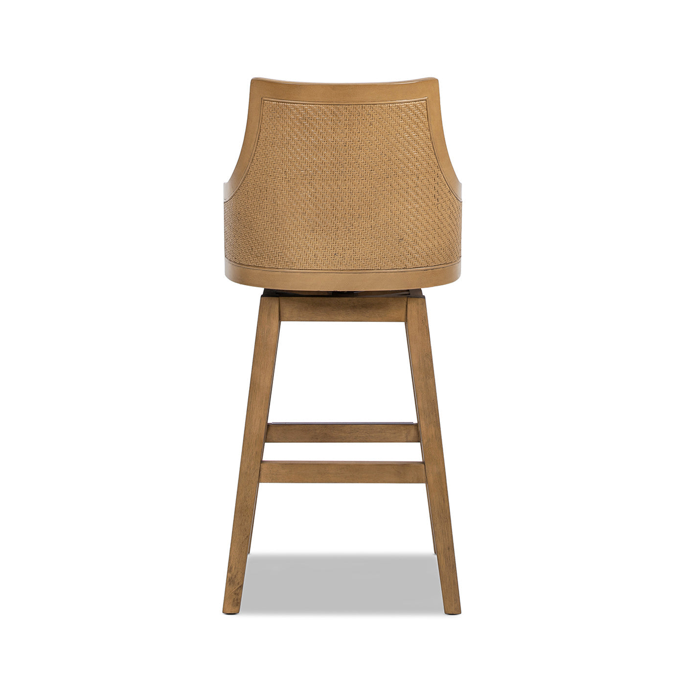 Bahama 30' Cane Rattan High-Back Swivel Bar Stool