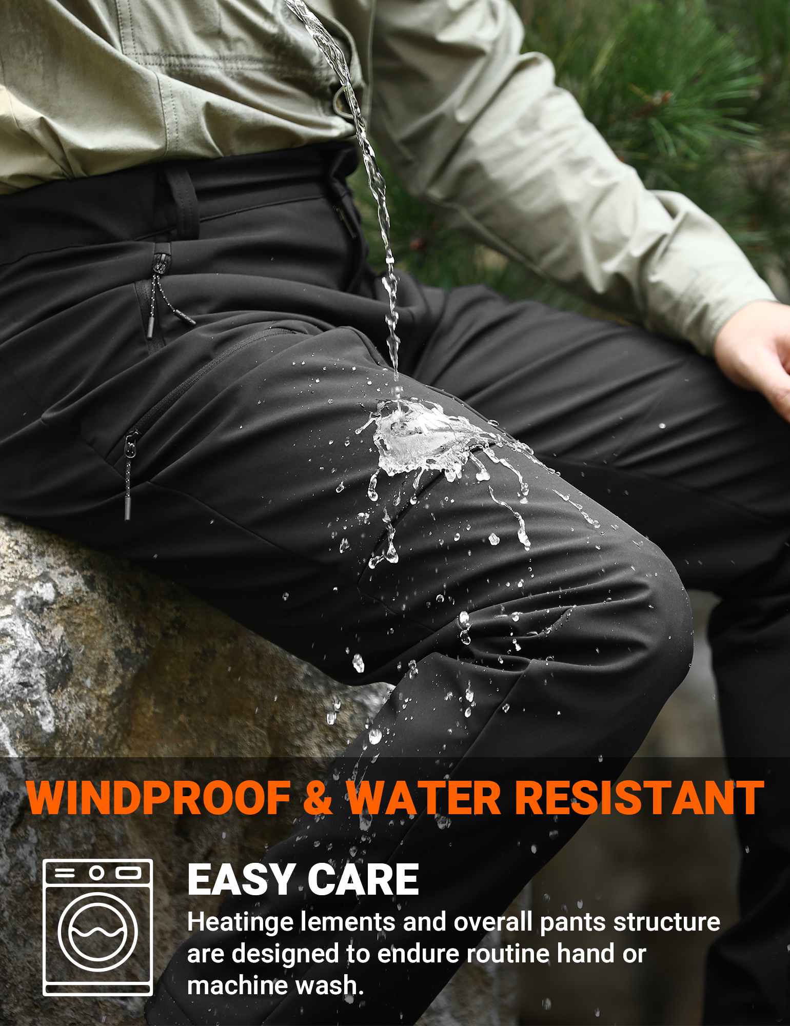 ANTARCTICA GEAR Heated Pants for Men, with 12V Battery