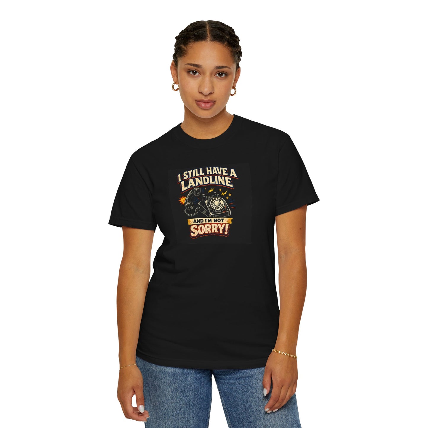 Old Landline Tee — Vintage Phone Graphic T-Shirt