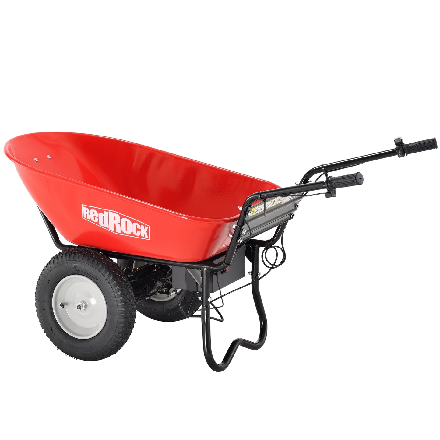 Red Rock Wheelbarrow Utility Cart Electric Powered AGM Battery 330lbs