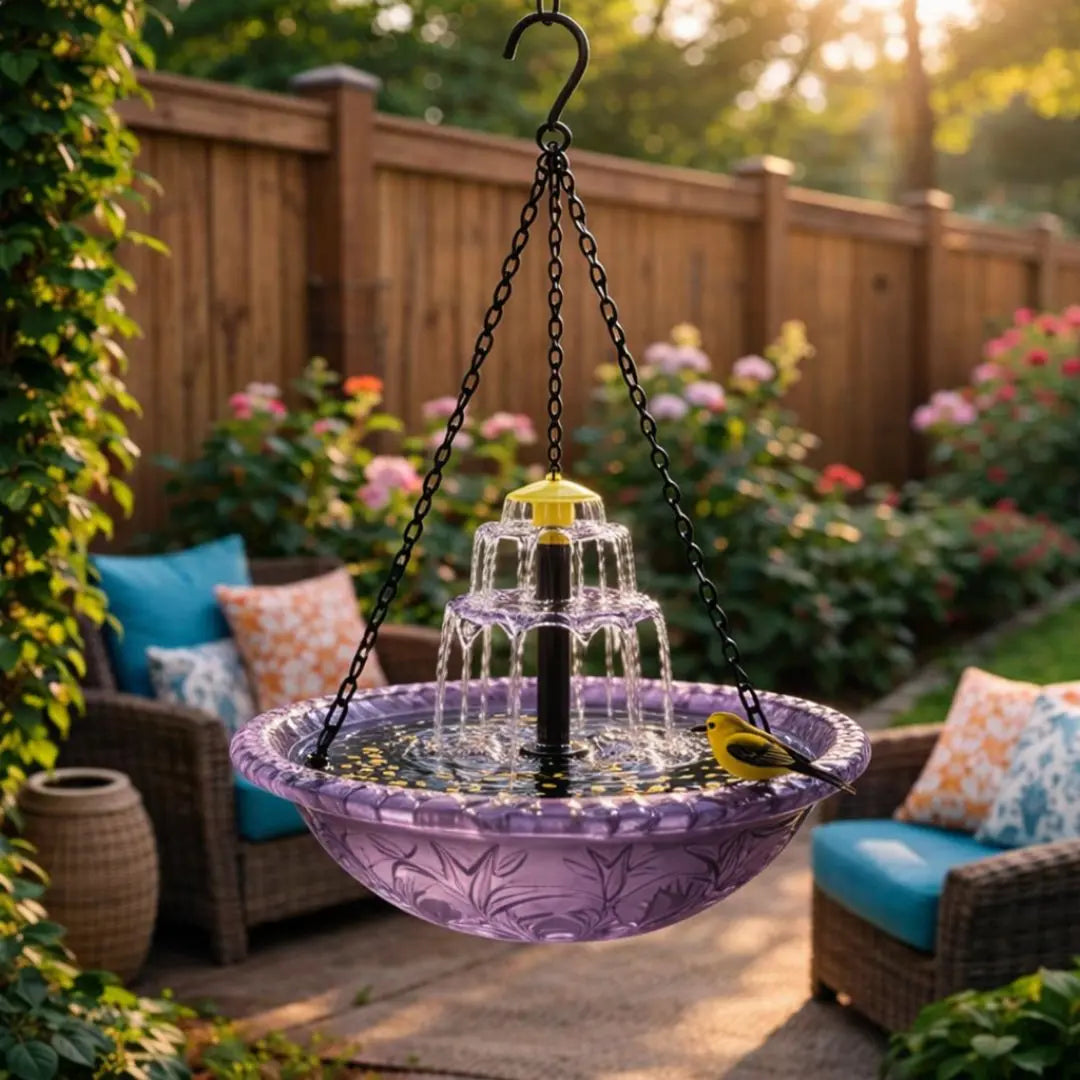 Bird Bath Solar Cascade Hanging Fountain – Limited Time Offer!
