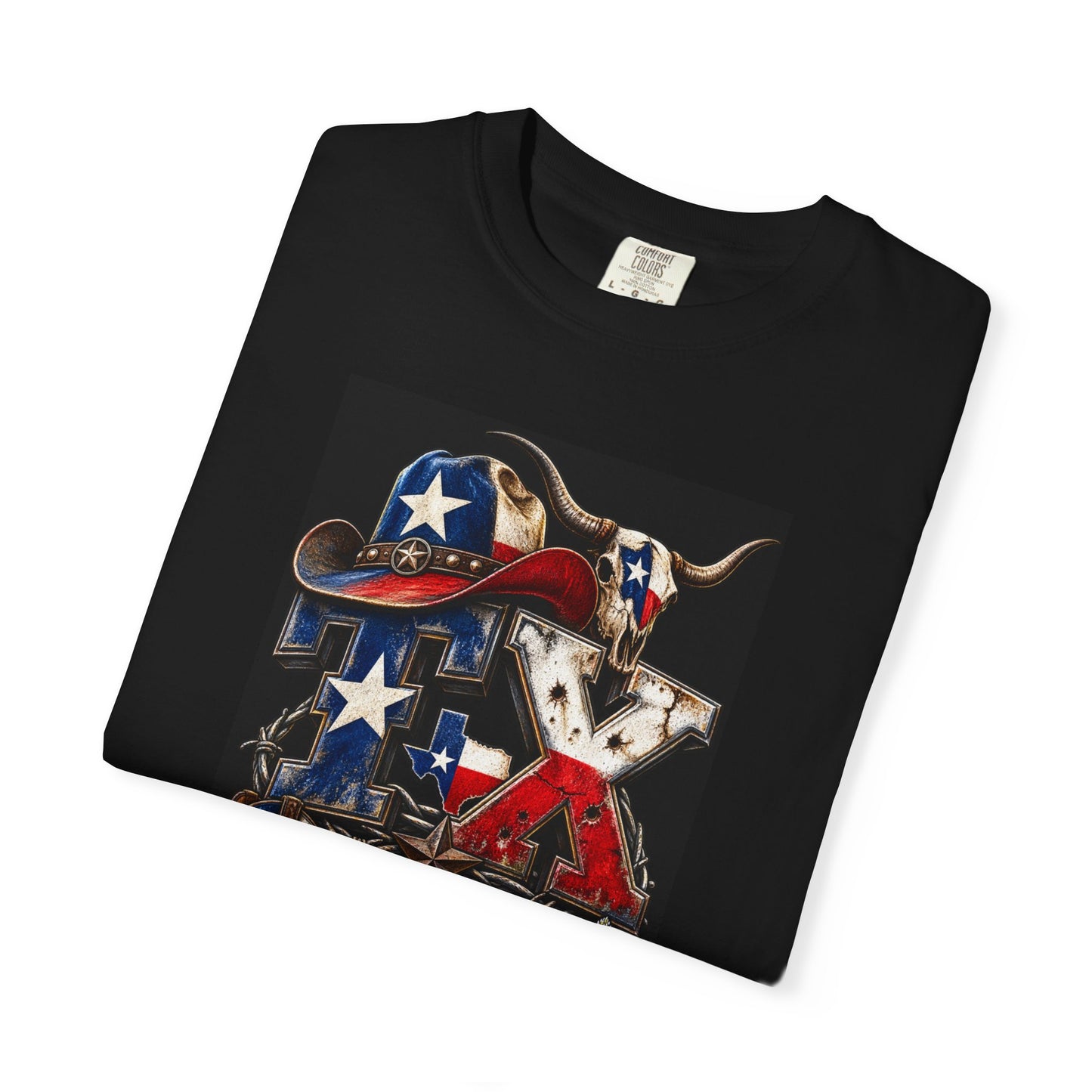 Graphic T-Shirt: Patriotic Cowboy 'TX AF' Tee for Everyday Comfort