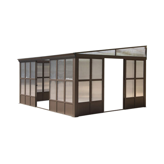 [12x16FT] Extra Large All-Season Outdoor Wall-Mounted Sunroom Solarium