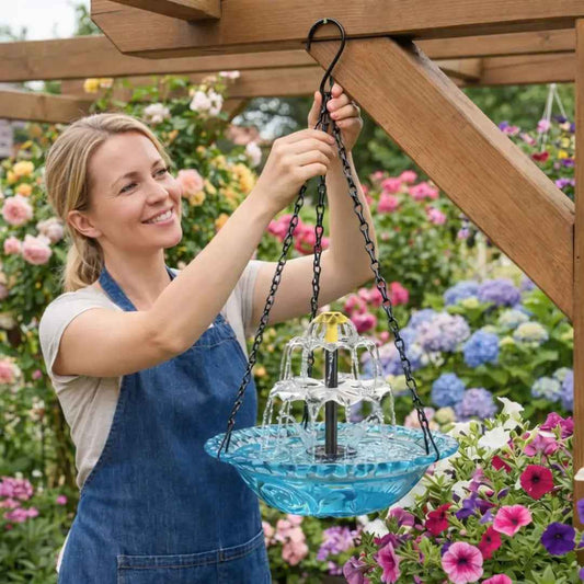 Bird Bath Solar Cascade Hanging Fountain – Limited Time Offer!