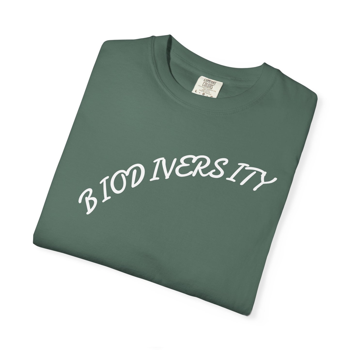 Biodiversity Graphic T-Shirt — Retro Script Conservation Tee