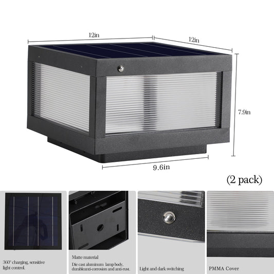 Solar Wall Lamp With Dimmable LED Aluminium