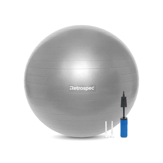 Retrospec Luna Exercise Ball & Pump with Anti-Burst Material
