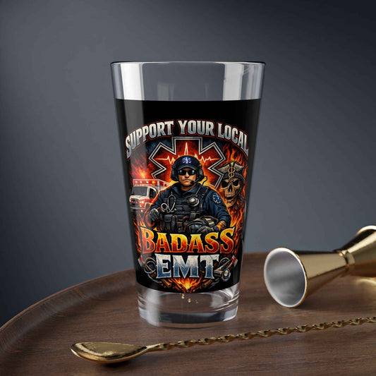 Pint Glass - EMT 16oz Mixing Glass for Paramedic Pride