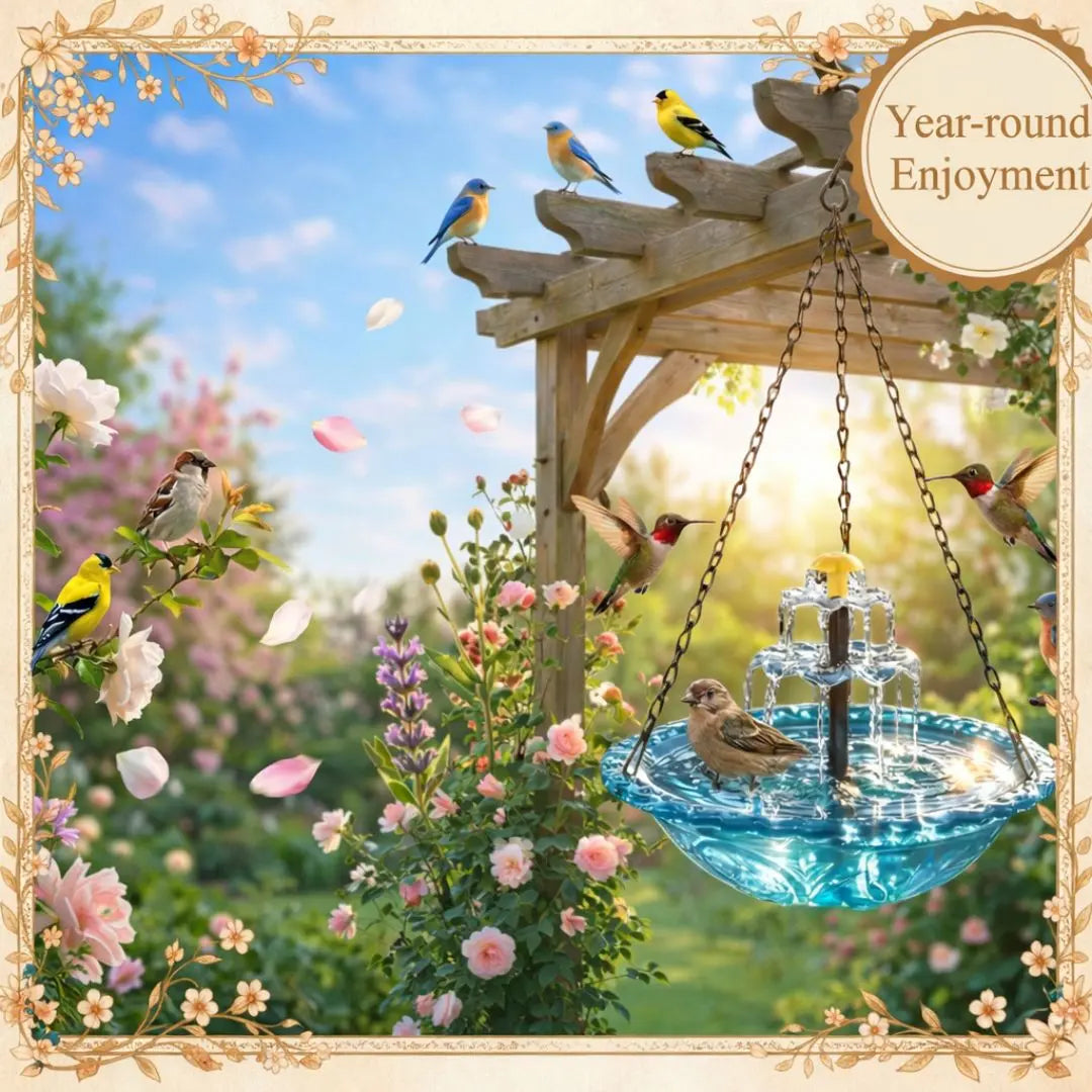 Bird Bath Solar Cascade Hanging Fountain – Limited Time Offer!