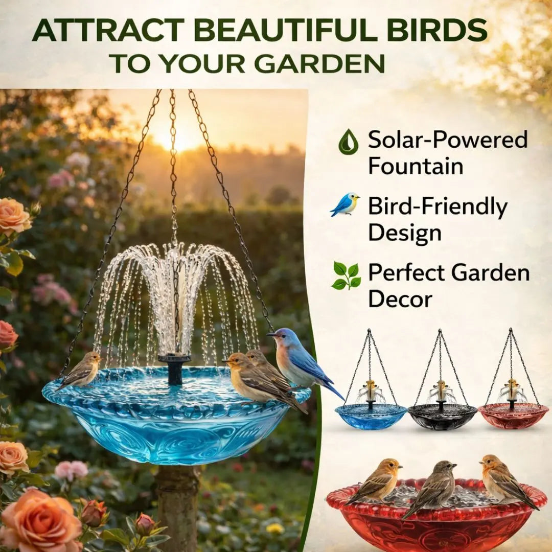 Bird Bath Solar Cascade Hanging Fountain – Limited Time Offer!