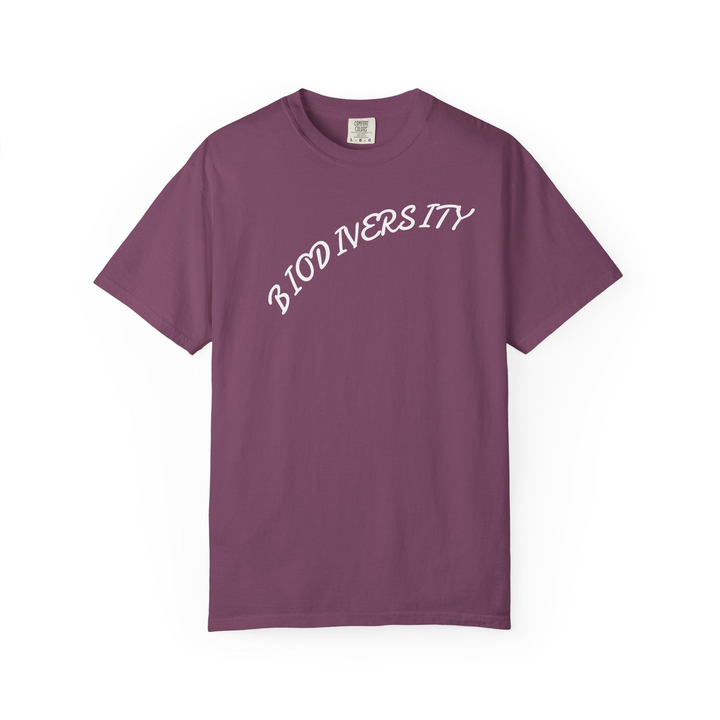 Biodiversity Graphic T-Shirt — Retro Script Conservation Tee