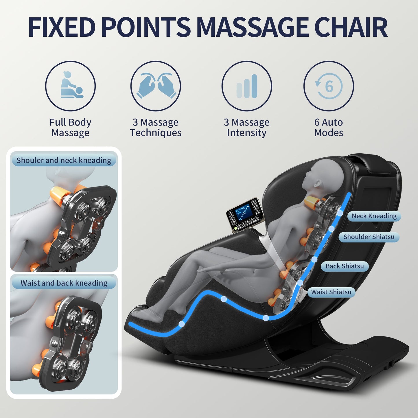 Full body deep tissue massage chair