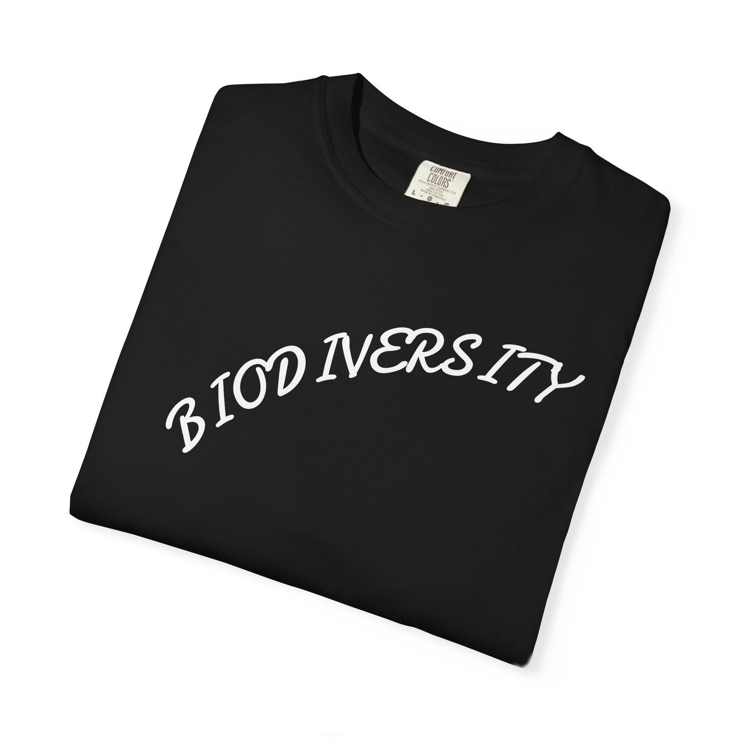 Biodiversity Graphic T-Shirt — Retro Script Conservation Tee