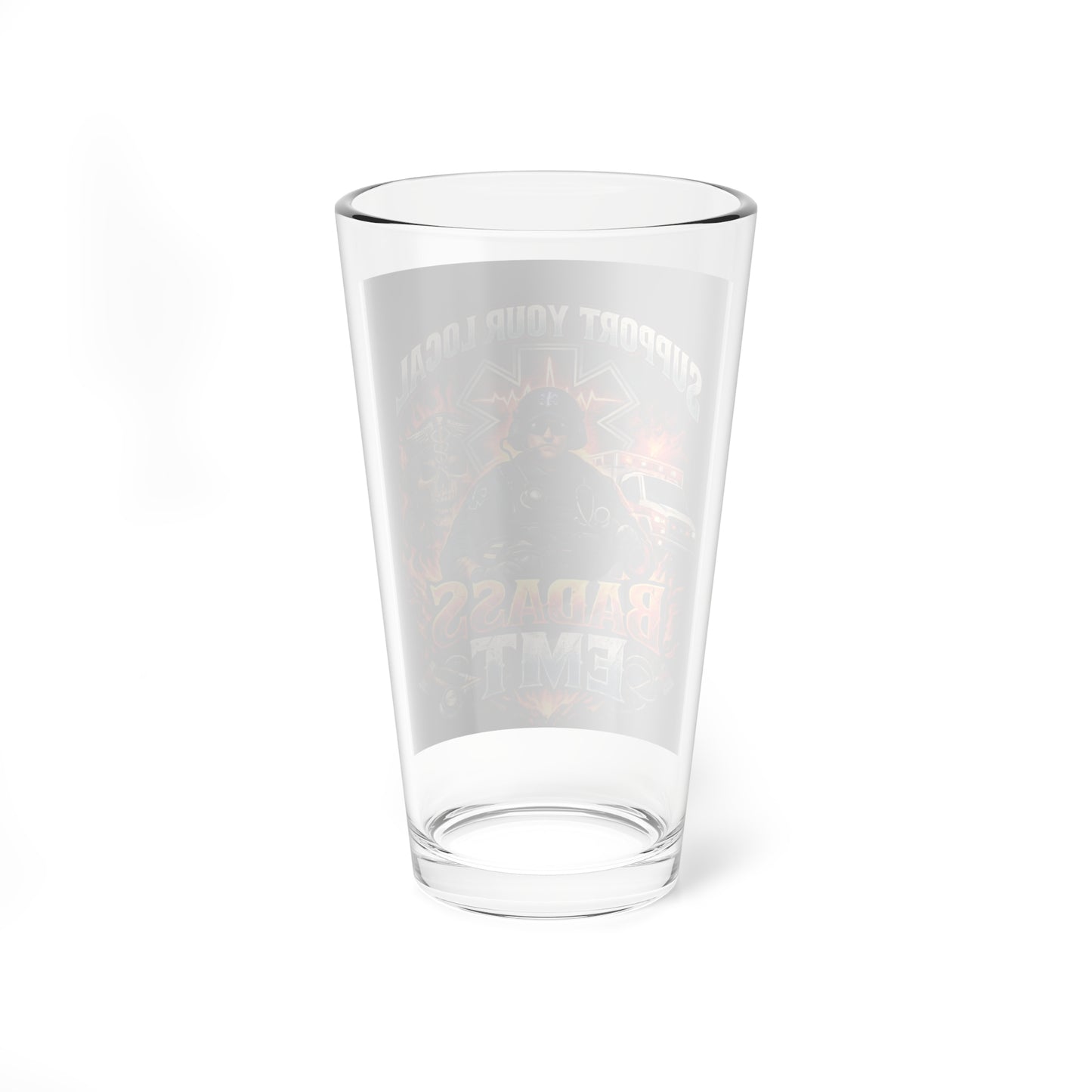 Pint Glass - EMT 16oz Mixing Glass for Paramedic Pride