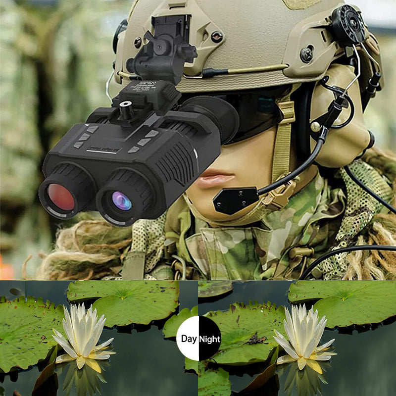 NV8000 Helmet-Mountable Night Vision Goggles. 3D, Infrared, 7-Level Brightness