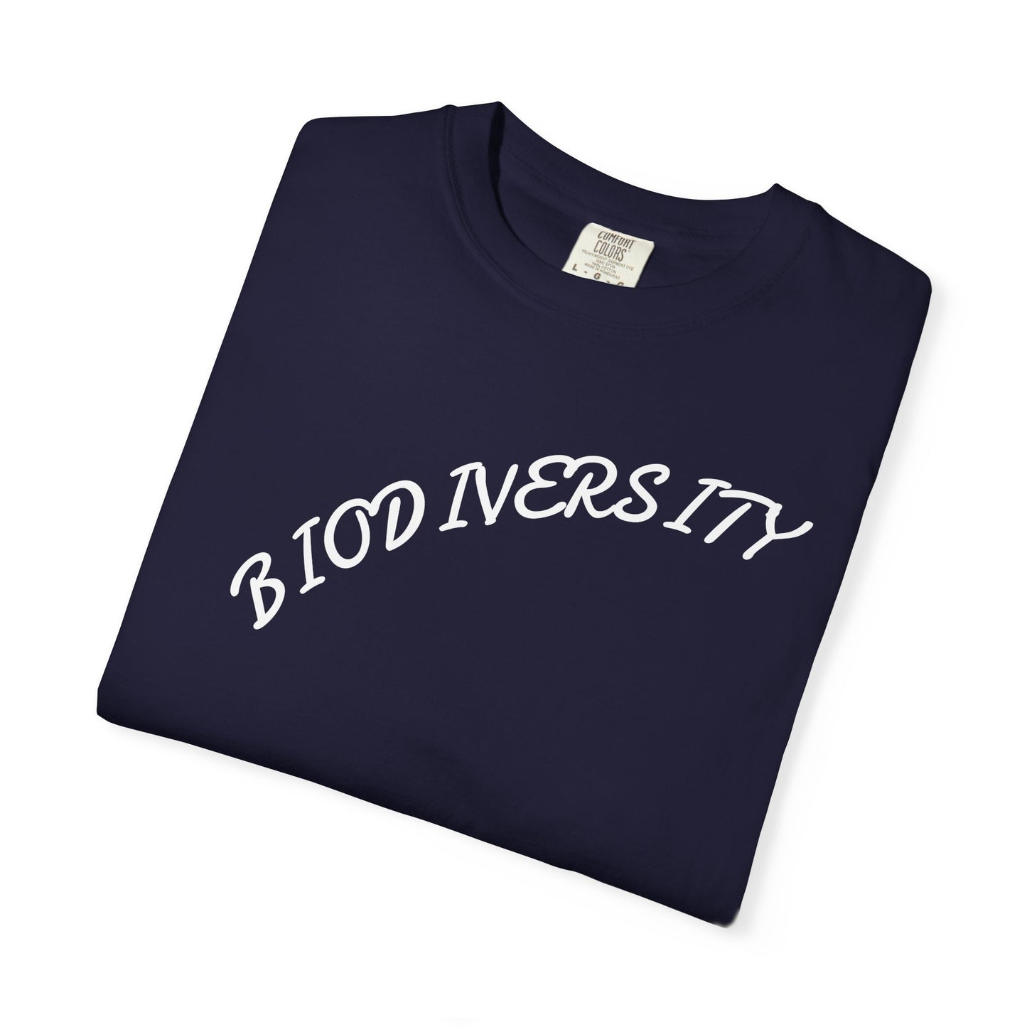 Biodiversity Graphic T-Shirt — Retro Script Conservation Tee