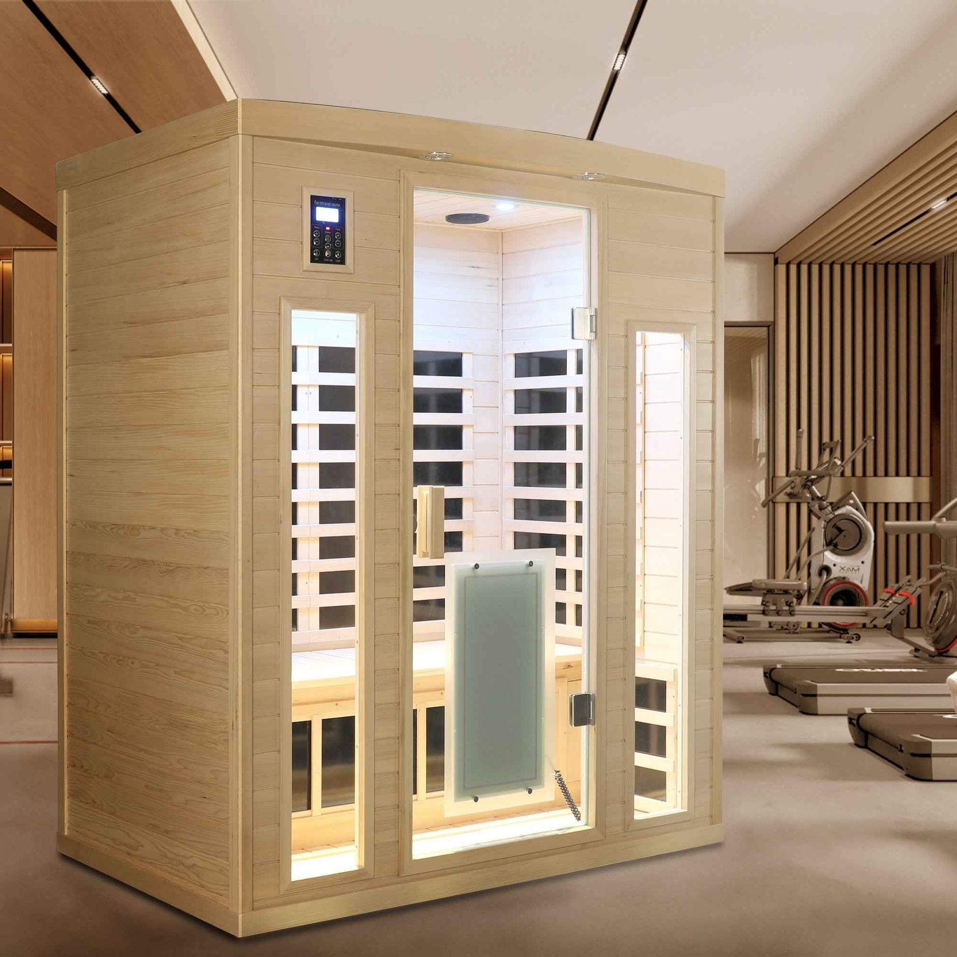 Three-person sauna room