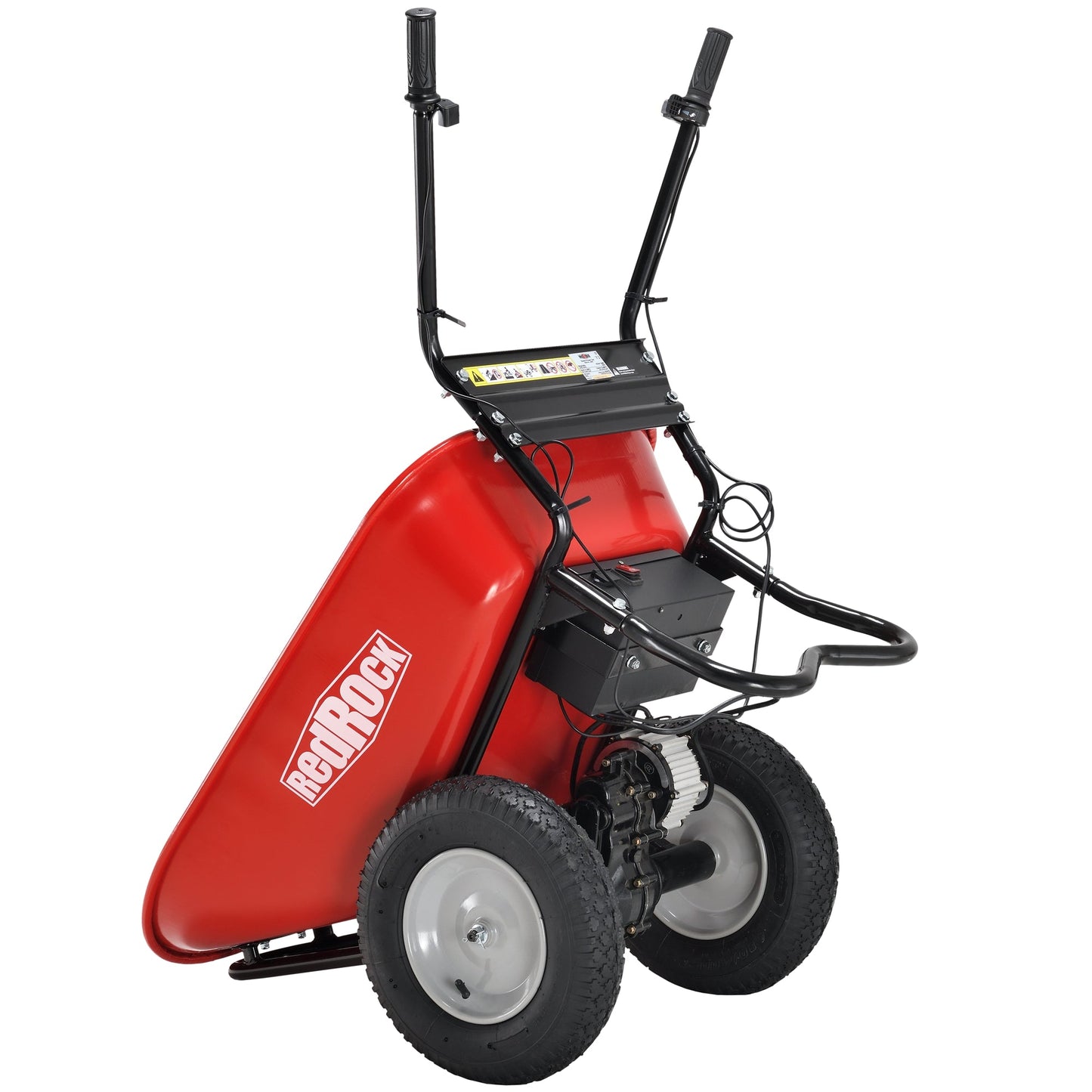 Red Rock Wheelbarrow Utility Cart Electric Powered AGM Battery 330lbs