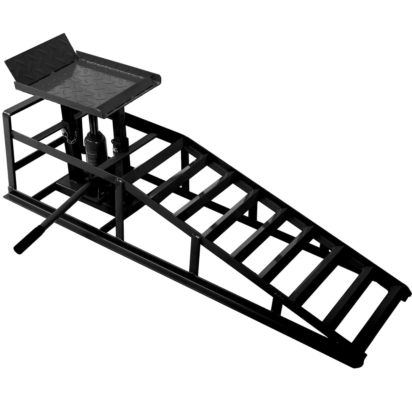 Car truck service ramp lift, garage car lift hydraulic ramp black 5-ton