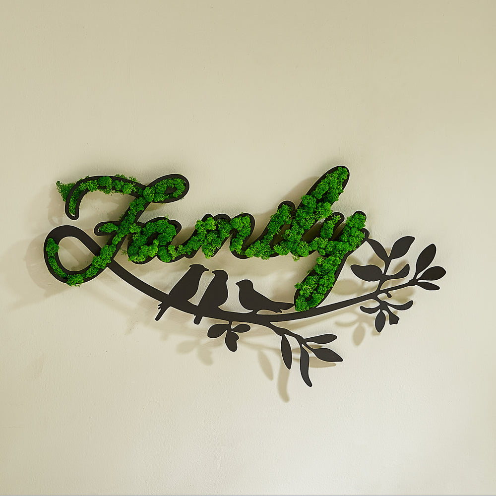 Letter Art Moss Wall Decor