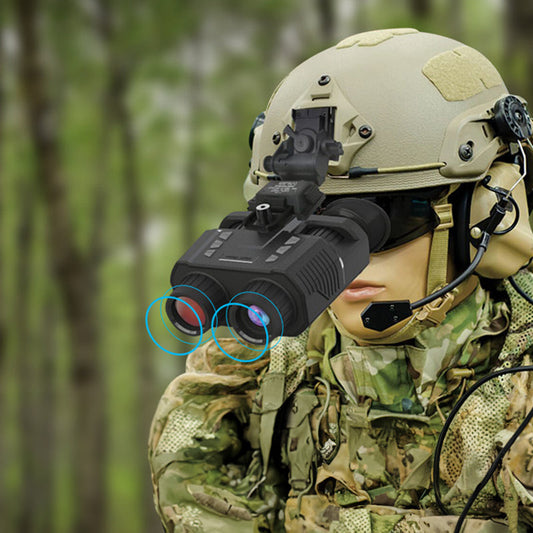 NV8000 Helmet-Mountable Night Vision Goggles. 3D, Infrared, 7-Level Brightness
