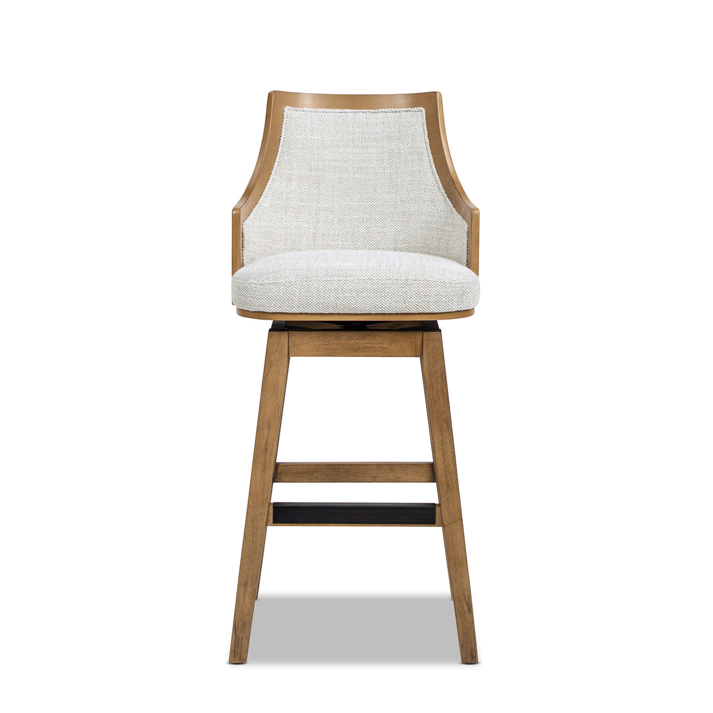 Bahama 30' Cane Rattan High-Back Swivel Bar Stool