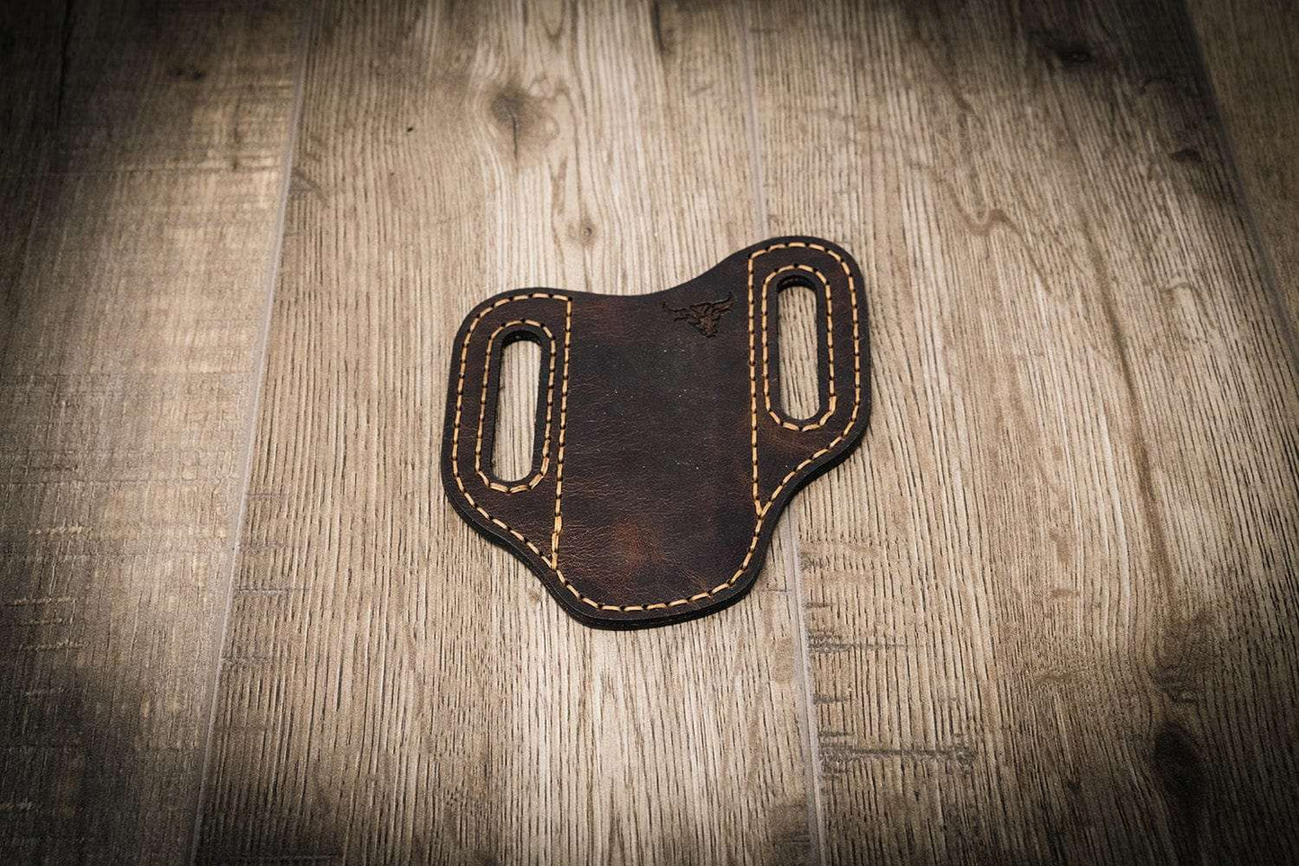 Custom Leather Knife Sheath - Walnut Brown