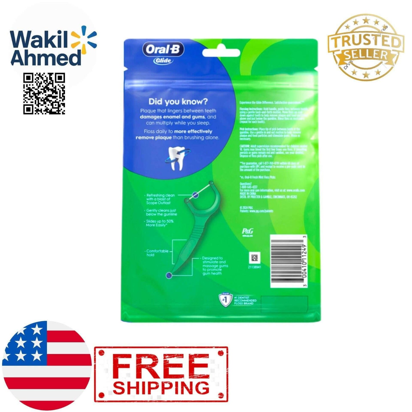 2-Pack Minty Fresh Dental Floss Picks, Extra Strong & Shred-Resistant, 600 Count – Long-Lasting Flavor