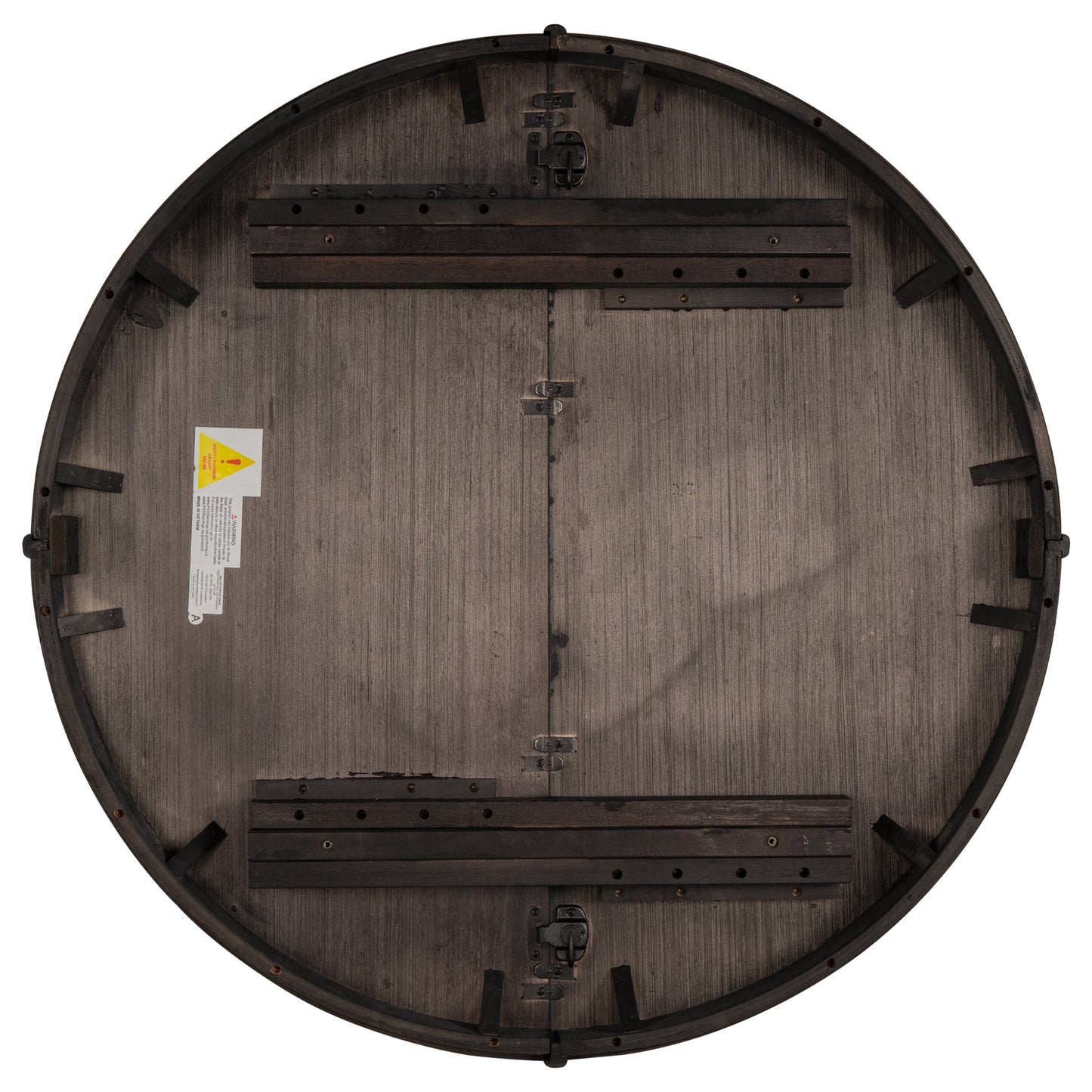 TREXM 5-Piece Farmhouse Dining Table Set Wood Round Extendable Dining Table