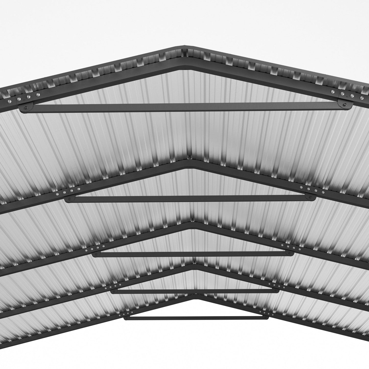 [20X20FT] Extra Large Heavy Duty Outdoor Metal Carport With Galvanized Steel Roof For Cars, Boats And Trucks (SAK75633)