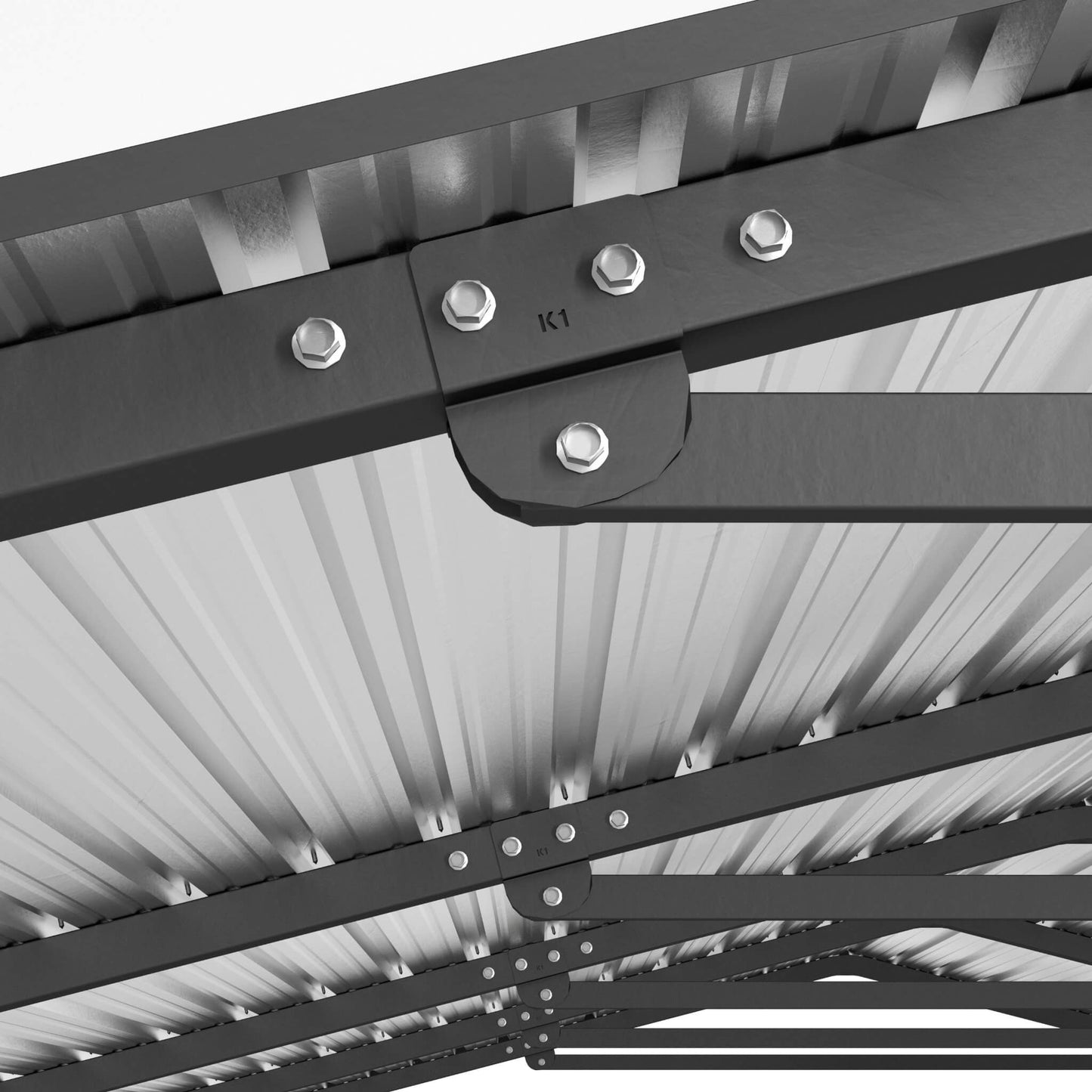 [20X20FT] Extra Large Heavy Duty Outdoor Metal Carport With Galvanized Steel Roof For Cars, Boats And Trucks (SAK75633)