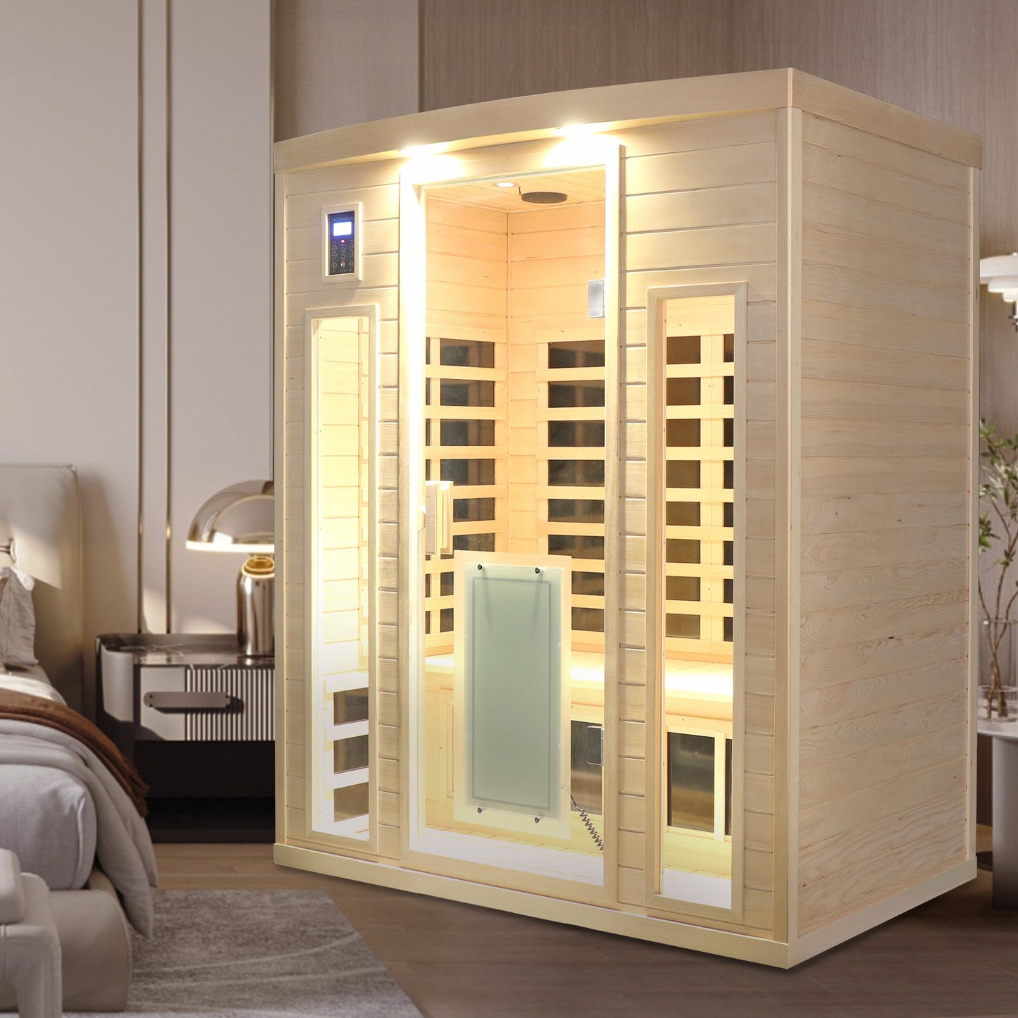 Three-person sauna room