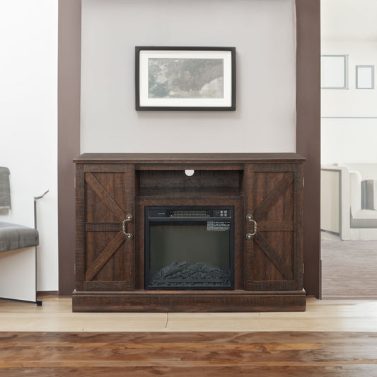 Entertainment Console for TV up to 50" with 18" Electric Fireplace Insert