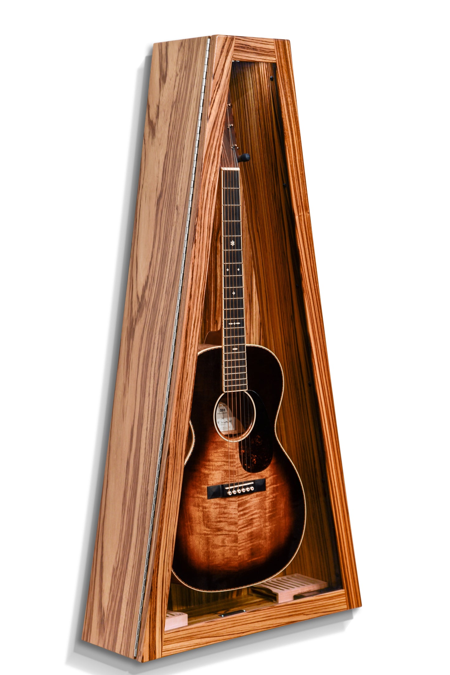 ClimaCase Triangle Humidor - Zebrawood