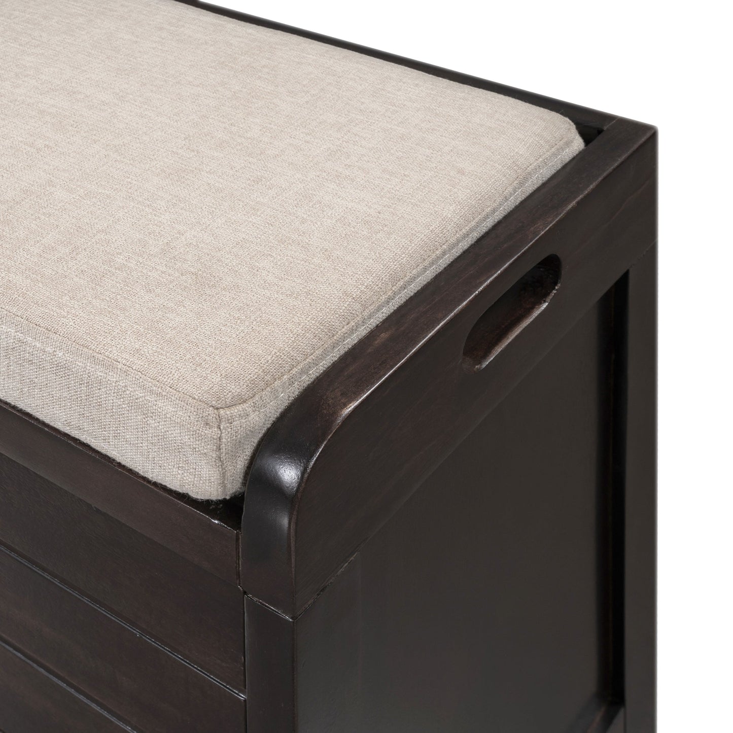 TREXM Storage Bench with Removable Basket and 2 Drawers