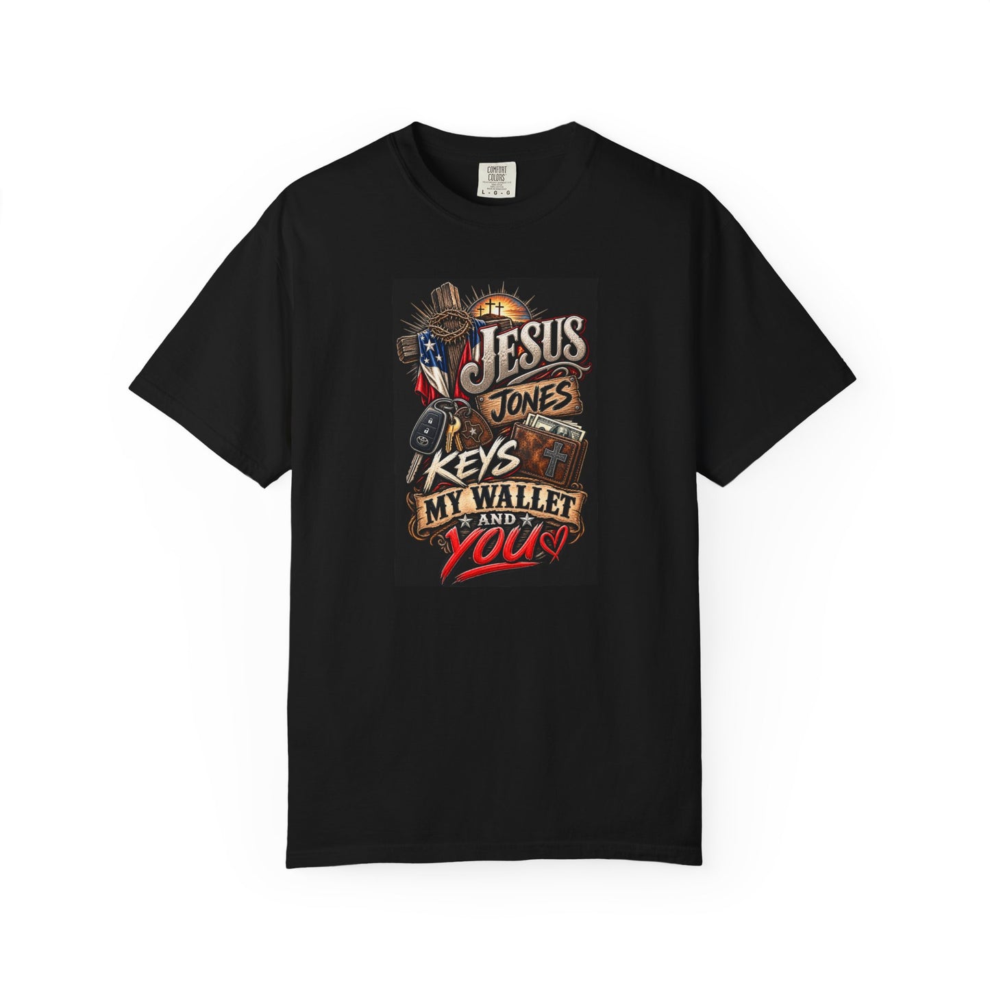 Graphic T-Shirt: Jesus Jones 'Keys, My Wallet and You'