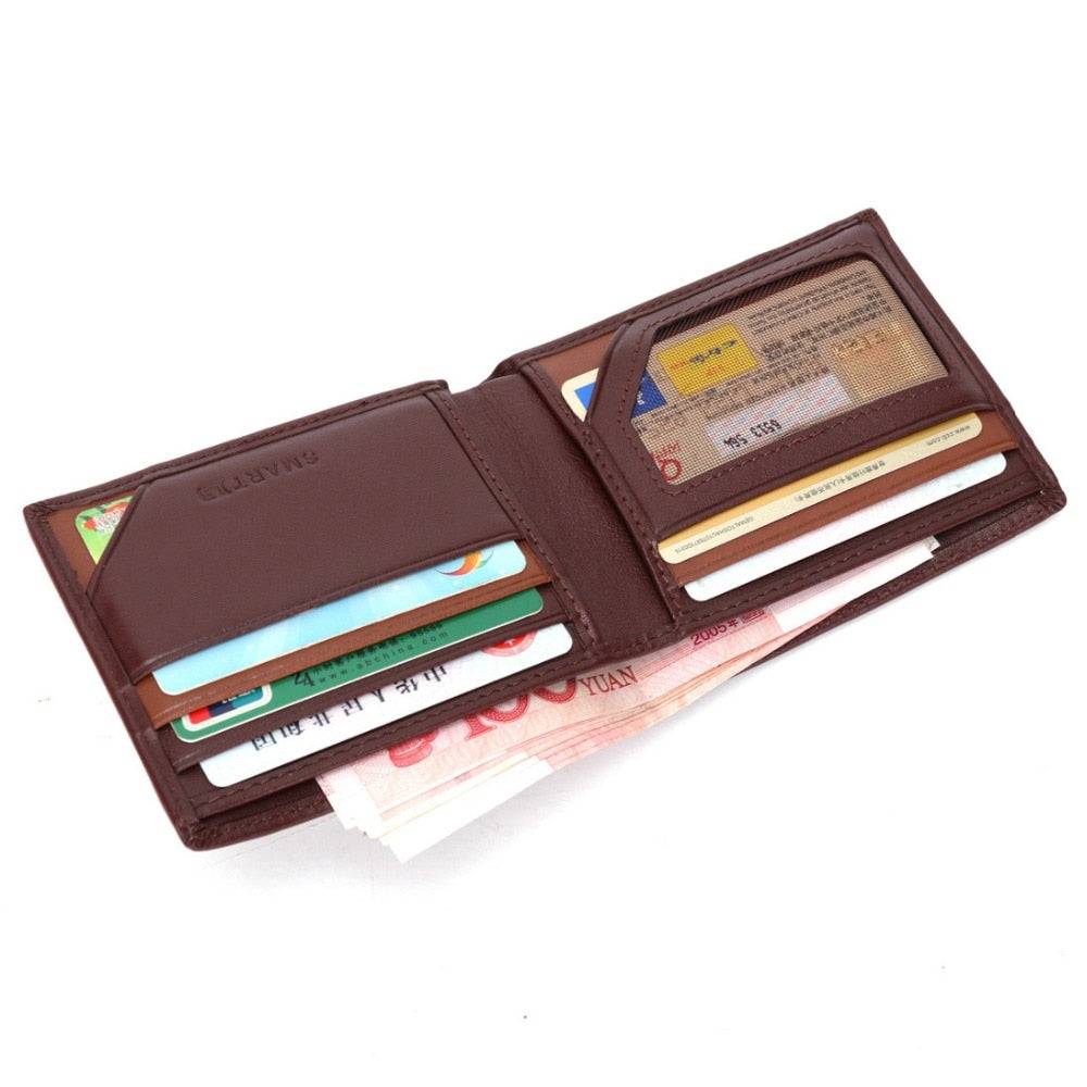 SMARTLB Genuine Leather Wallets High Quantity New Fashion Bifold Card Holders