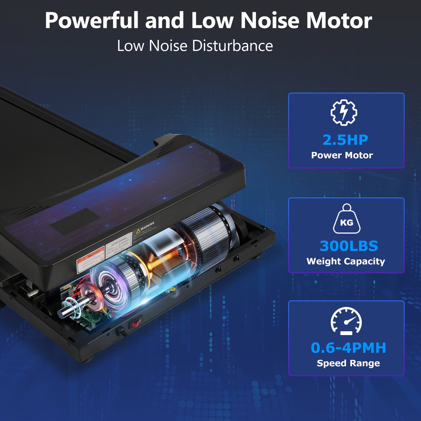 New 8.10 Walking Pad Under Home Desktop Treadmill -2.5HP