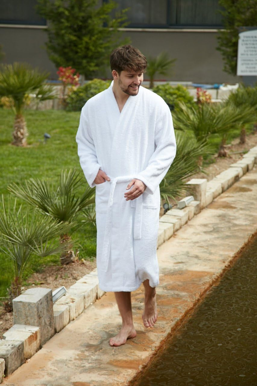 Bagno Milano Men’s 100% Organic Turkish Cotton Terry Bathrobe