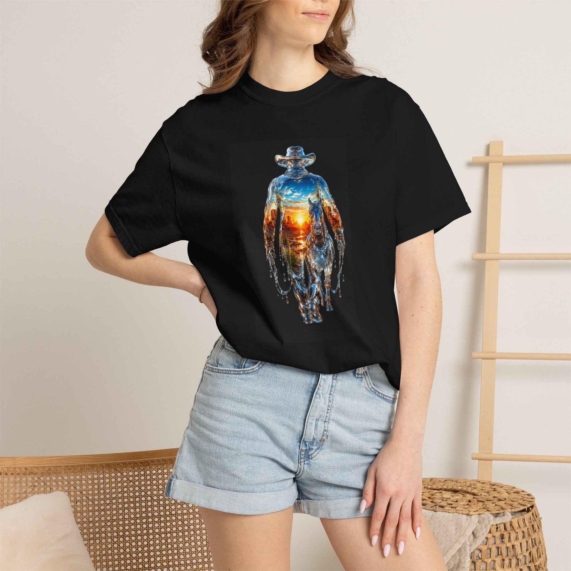 Cowboy Walking Away Tee — Western Graphic T-Shirt