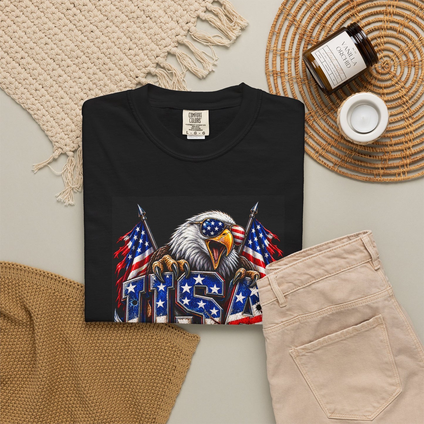 Graphic T-Shirt - USA AF Eagle Design for Patriotic Comfort