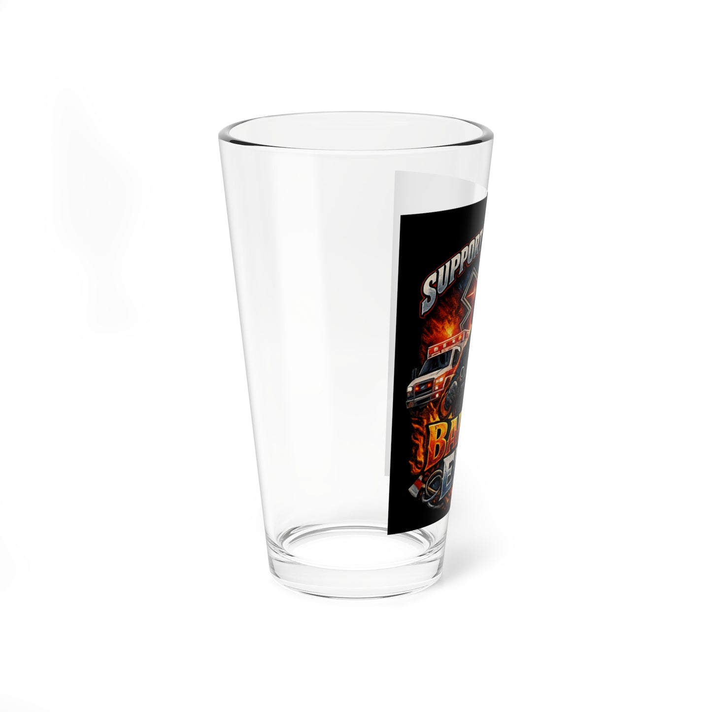 Pint Glass - EMT 16oz Mixing Glass for Paramedic Pride