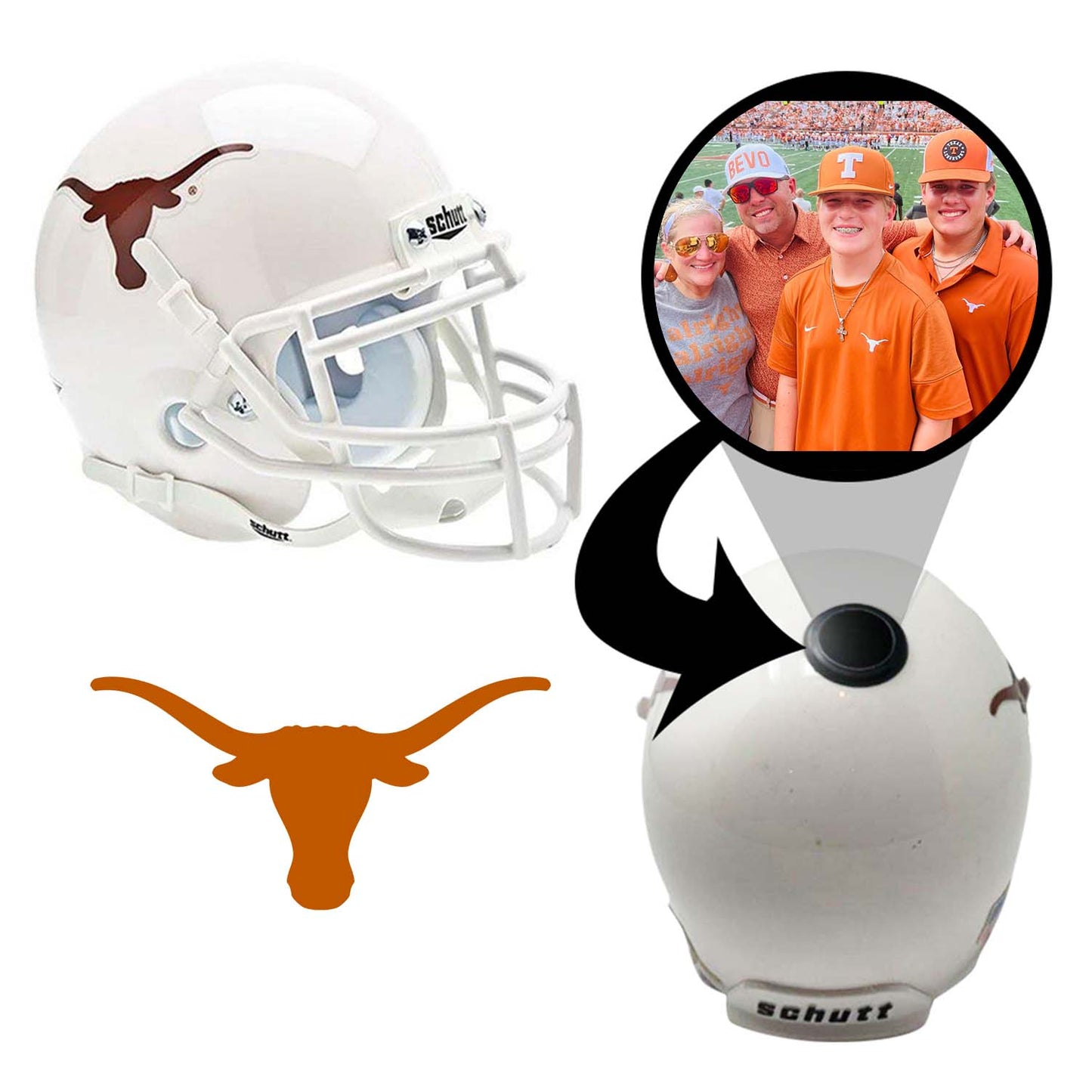 Texas Longhorns Mini Helmet - Premium College Football Collectible