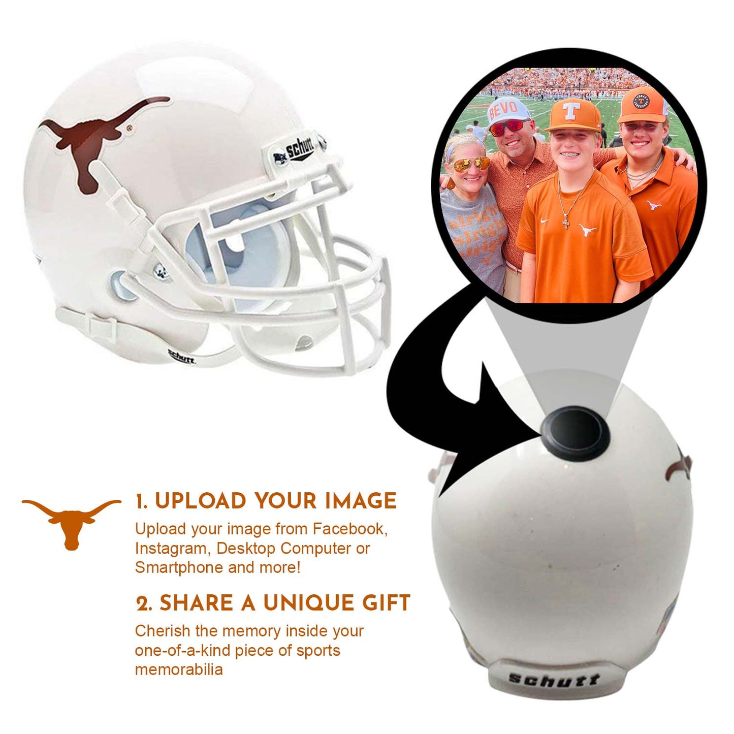 Texas Longhorns Mini Helmet - Premium College Football Collectible
