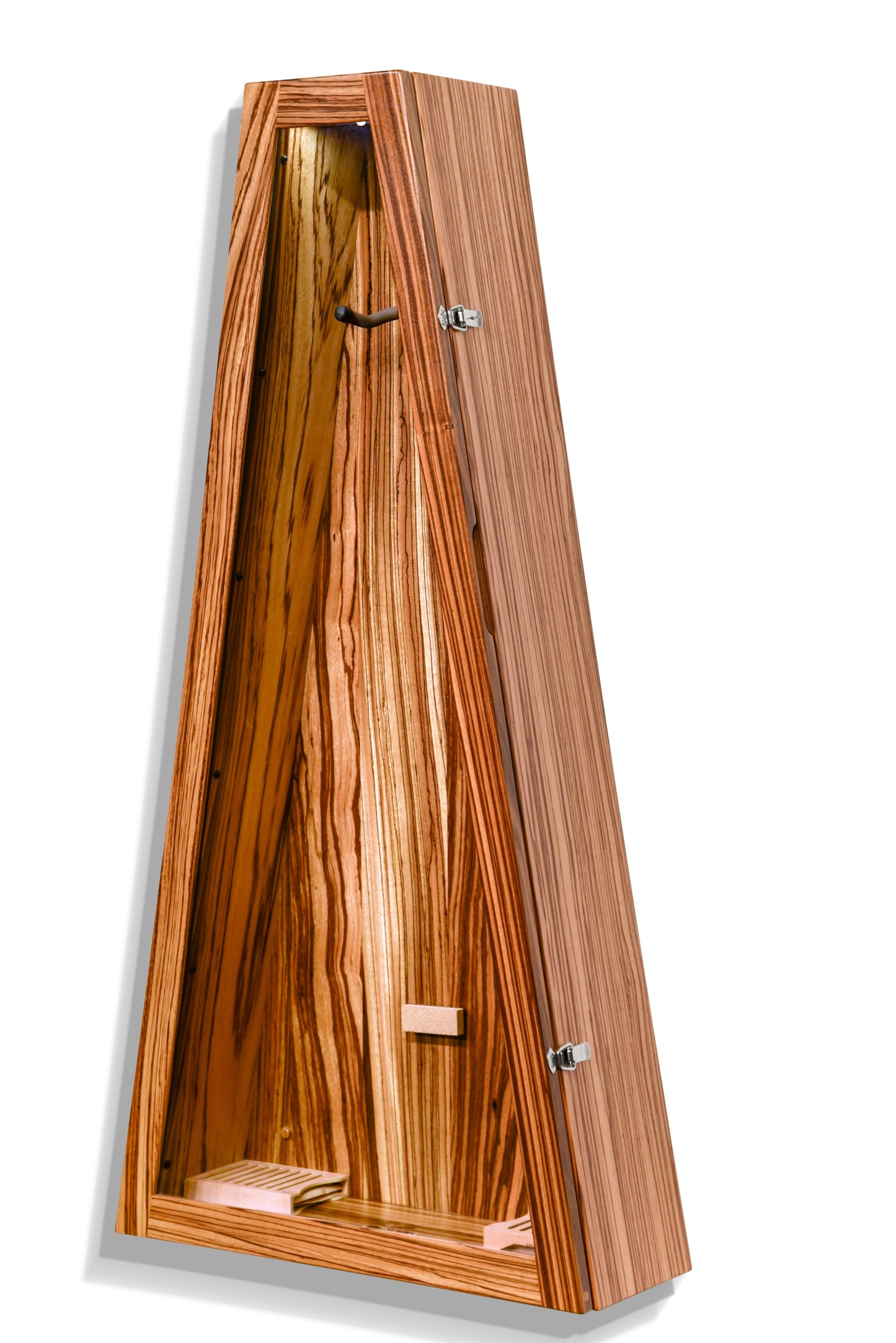 ClimaCase Triangle Humidor - Zebrawood