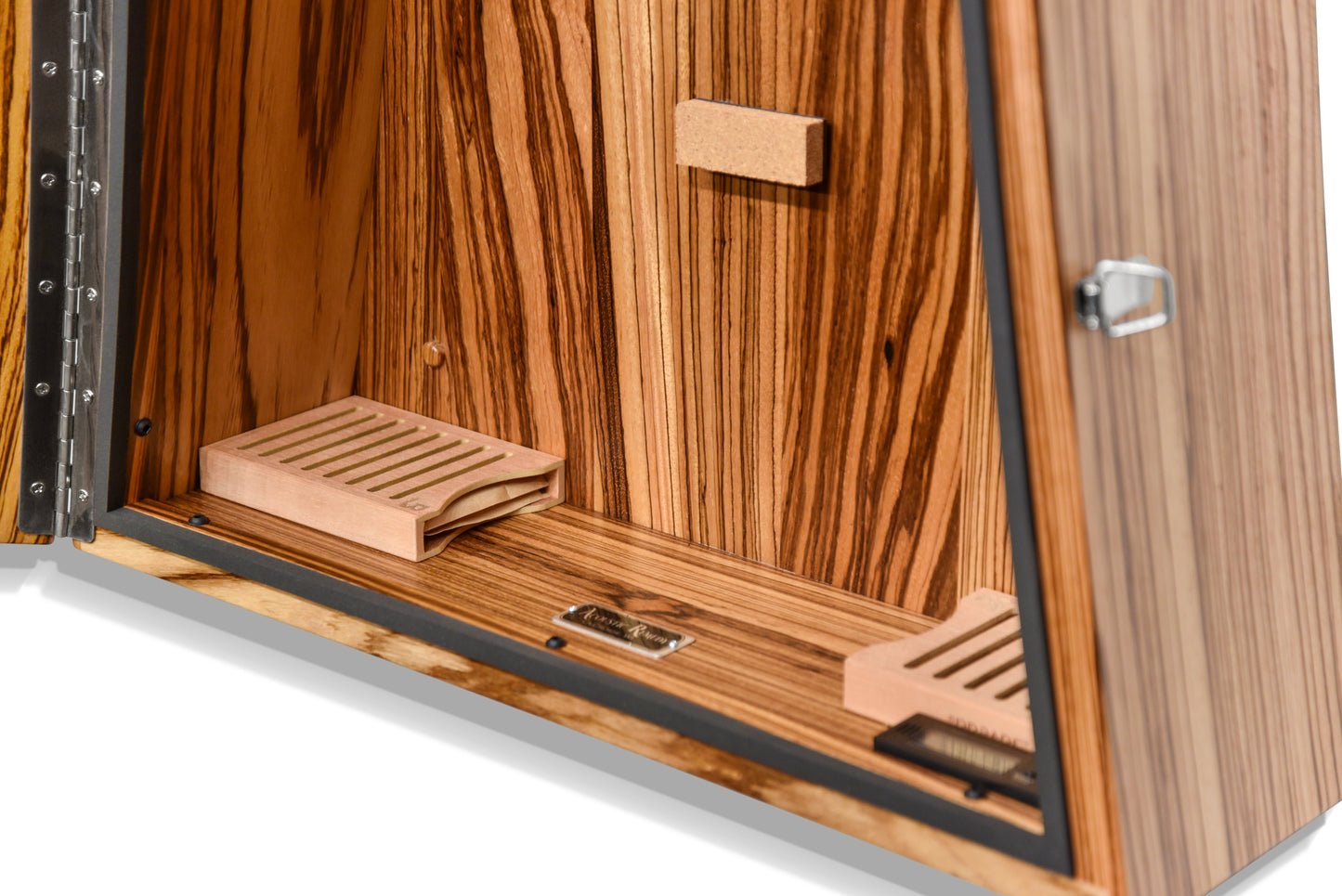 ClimaCase Triangle Humidor - Zebrawood