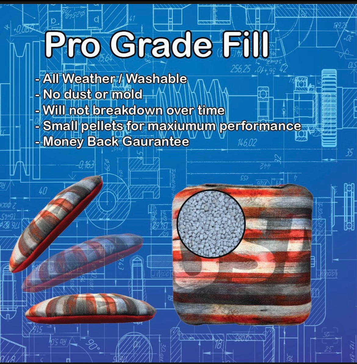 Fishing Cornhole bags