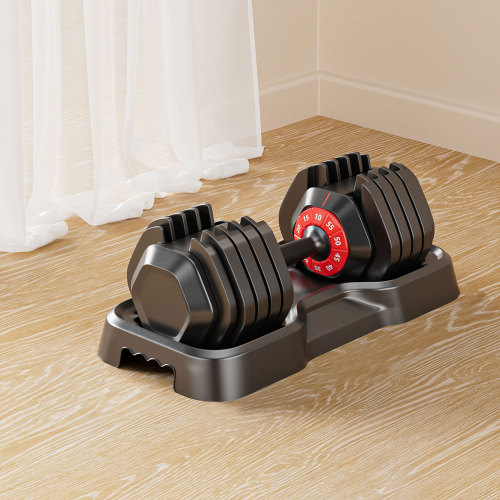 Adjustable dumbbell set, male and female 10 in 1 free dumbbell black rotating handle